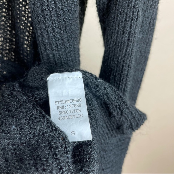 Dreamers Boho Small Cross Back Open Front Cardigan Knit Open Back Cover - Picture 5 of 7